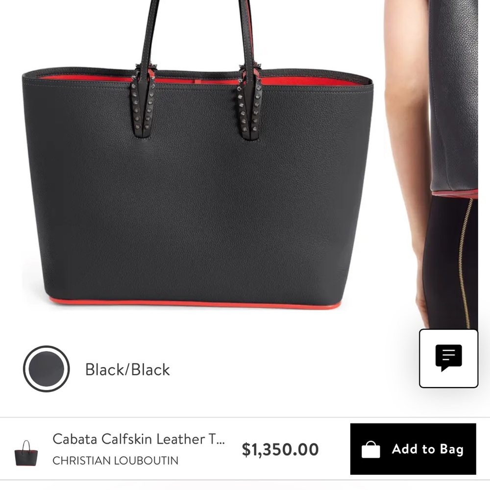 ALMOST NEW Christian Louboutin Cabata Calfskin Leather Tote